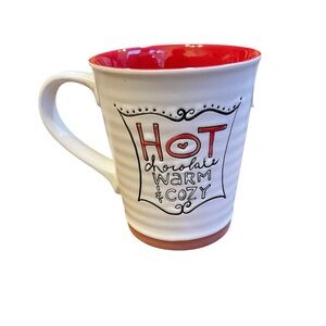 Red and White Hot Chocolate 17 Oz Mug NWT